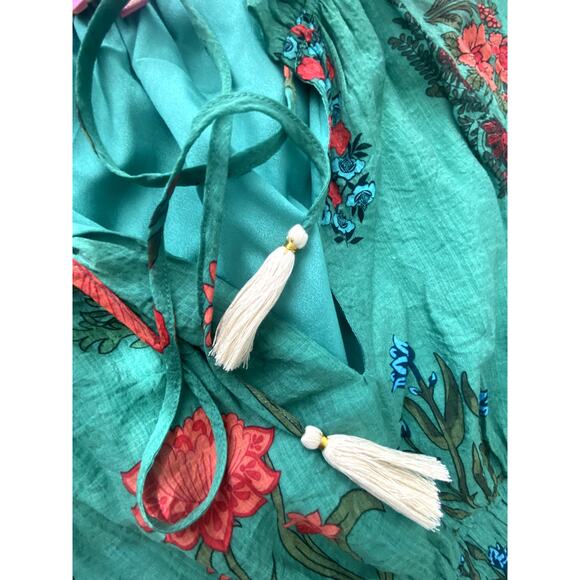 Womens NWOT THML Green Floral Midi/Maxi Dress Size Medium - Picture 9 of 9